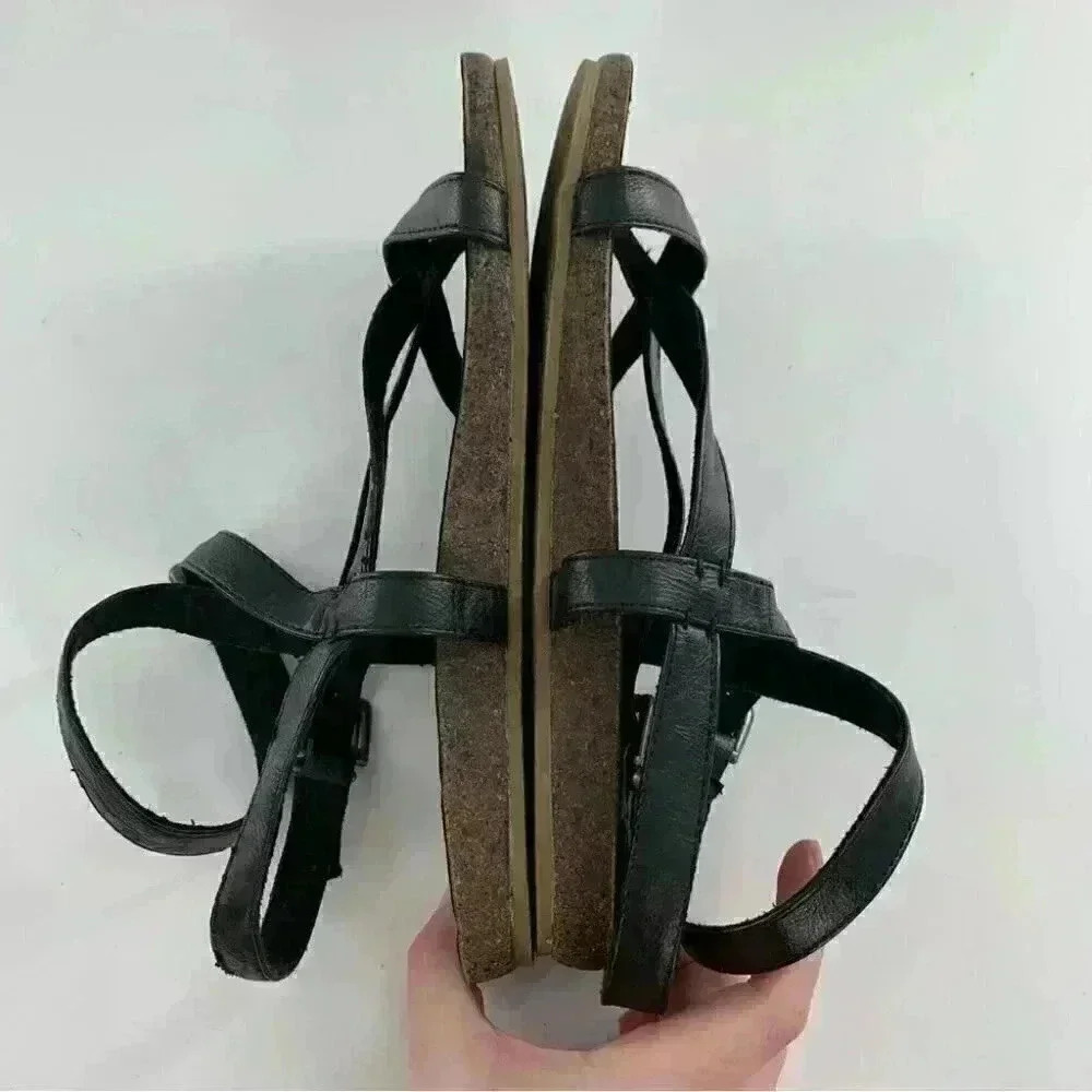 Blowfish womens sandals size 7 black faux leather boho Bohemian festival - Picture 6 of 13